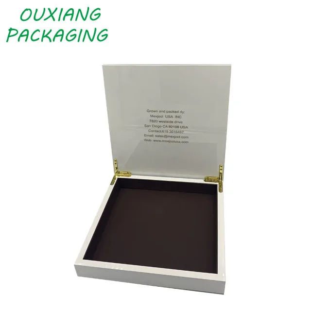 new design piano white lacquer finish luxury wooden chocolate date gift box