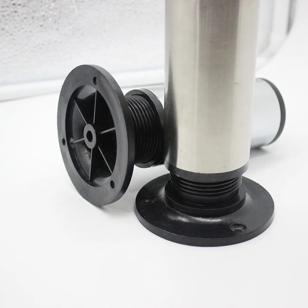 Factory custom 80mm 100mm 120mm metal chrome iron steel sofa legs accessories round sofa legs for furniture