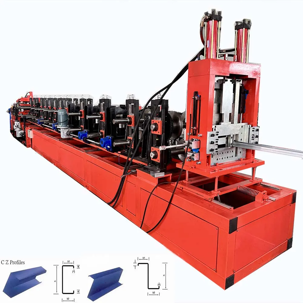 full automatic c z purlin roll forming machine cable tray ladder making cold roll forming machine