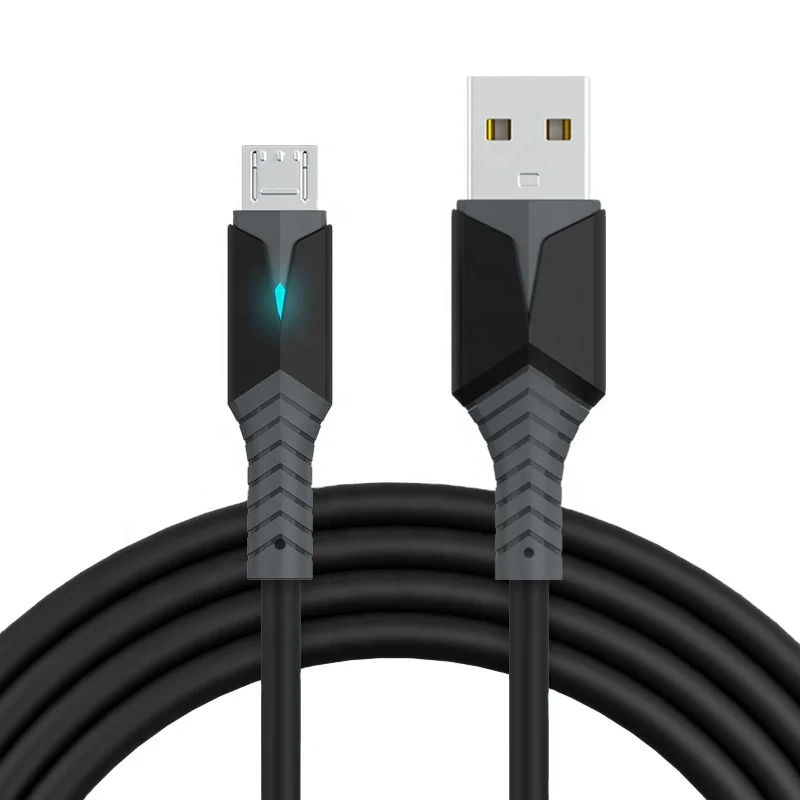 Konfulon 2023 top Selling Type C LED Light USB Cable Durable TPE Colorful Sync Data Charger Charging Line 3ft 1m battery ip14