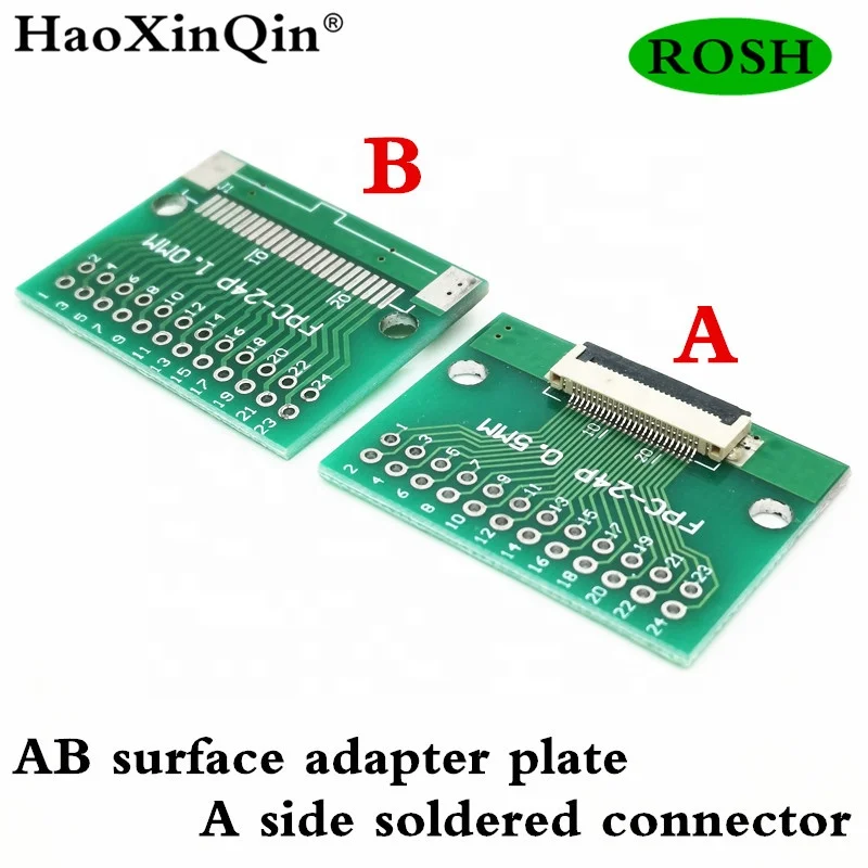 FPC-24PIN кабель шаг 0 5 мм до DIP 2 54 smt адаптер печатной платы FFC 24P FPC 24Pin разъем провода к DIP24 конвертер