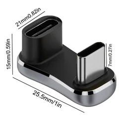 140W Type C Elbow Charging Adapter For Steam Deck 4K 60Hz 20/10Gbps Connector Charger Adapter for Mobile Phone IPad