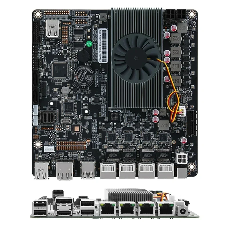 6-отсекная материнская плата NAS 12 i3-N305 N100 DC Power 2xM.2 NVMe 6xsata3.0 PCIE X1 4x i226-V 2,5G RJ45 LAN DDR5 17X17 ITX материнская плата
