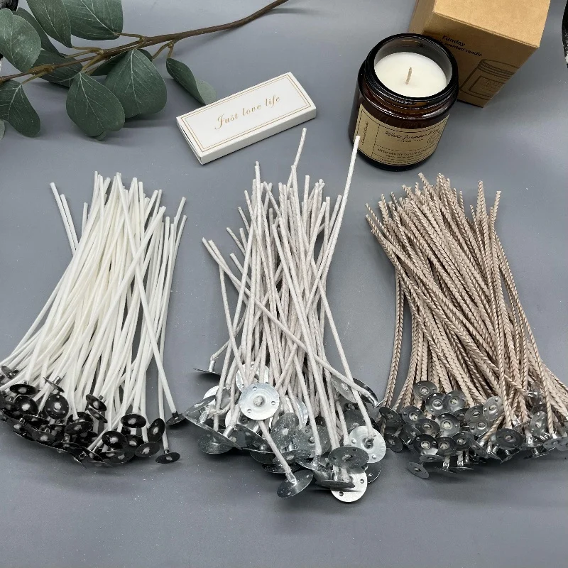 Custom Stable Soy wax Paraffin Bee Wax cotton 35 plys Candle Wick for Candle Making DIY