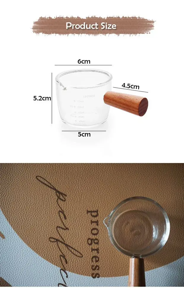 BCnmviku 150ML/5 OZ Heat-resistant glass insulation with graduated coffee single-mouthed gauh custogs witem markings Box Durable