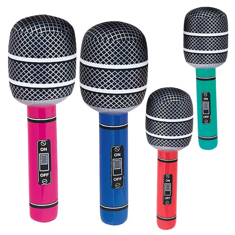 Wholesale Custom Design Pvc Inflatable Musical Microphones Party Singing Songs PVC Inflatable Microphone