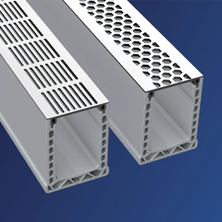 Trench Driveway Channel Drain Bathroom  Shower Channel Linear Floor Drain Kit Aluminum Alloy Plastic Channel Drain