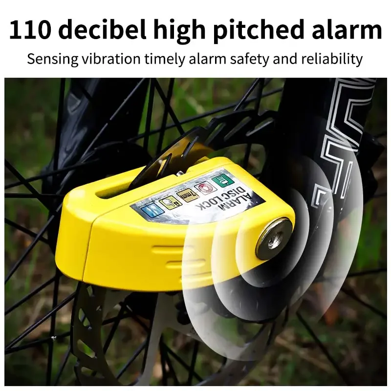 Hot sell 110dB Waterproof bicycle smart disk brake lock alarm motorcycle bike Bike Reminder Rope Lock Bag safety anti-theft lock