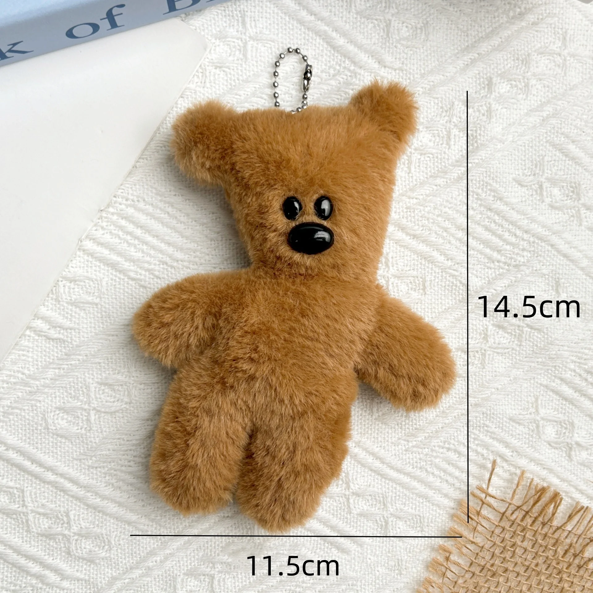 New Product Ideas 2024 Teddy Bear Doll Handmade Diy Self Made Material Pack Little Bear Pendant Key Chain Accessories