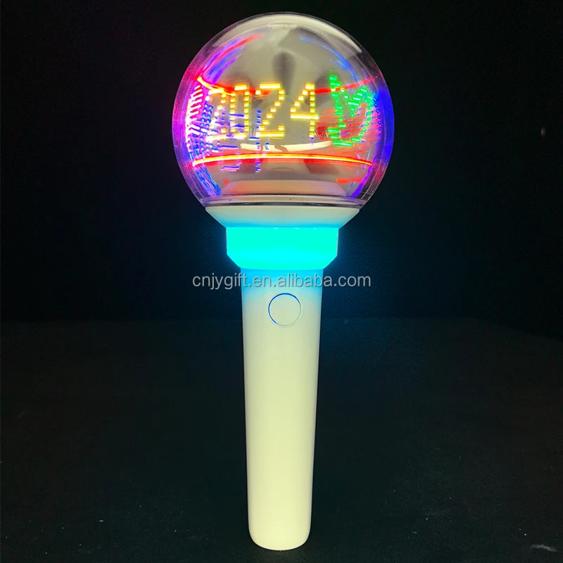 Flashing POV Projection Imaging Wireless Remote Control Hand Light Stick 15 Color Ball Rechargeable Party Ball Game Support Lamp