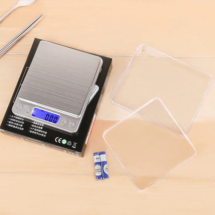 Kitchen Cooking Food Platform Weighing Scales LCD Display Digital Kitchen Baking Scale With Tray 0.01g Jewelry Electronic Scale