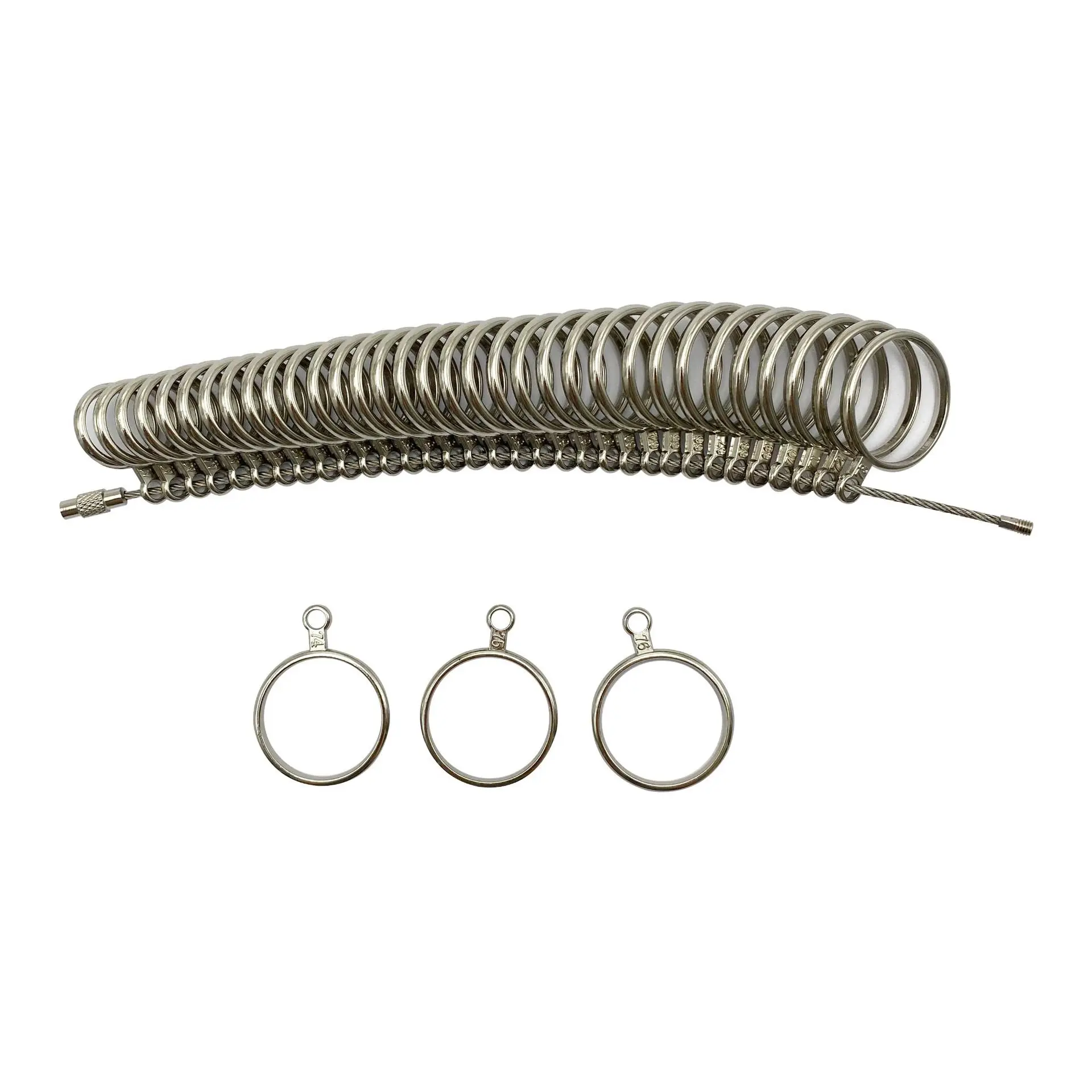 41-76 European degree metal ring ring measuring device finger size size measurement ring number enlarged jewelry tool