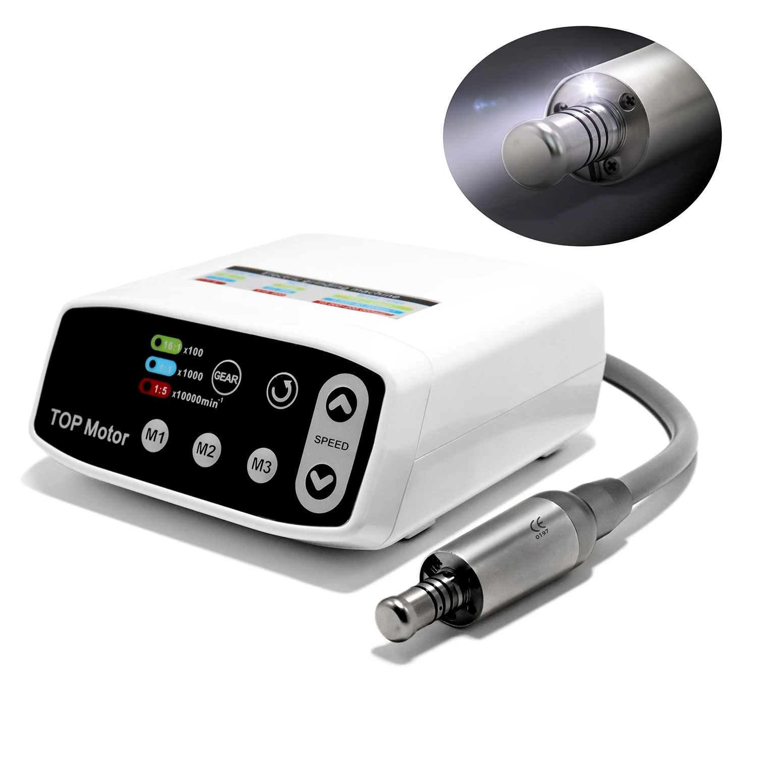 Led Dental Electric Motor Brushless Micromotor Work With Increasing/Slow Speed Handpiece Portable Dental Electric