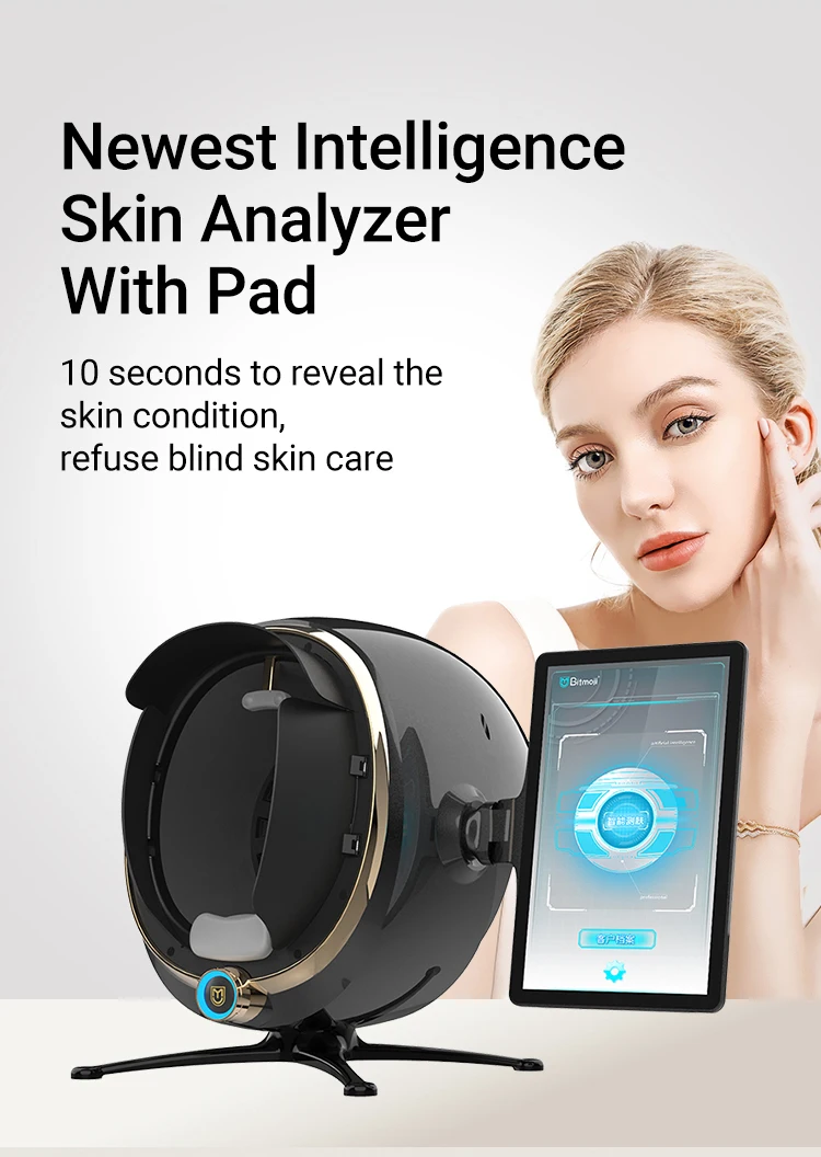3D Ai Face Skin Diagnostics Analyzer Tester Scanner Magic Face Mirror Device Skin Analysis Machine