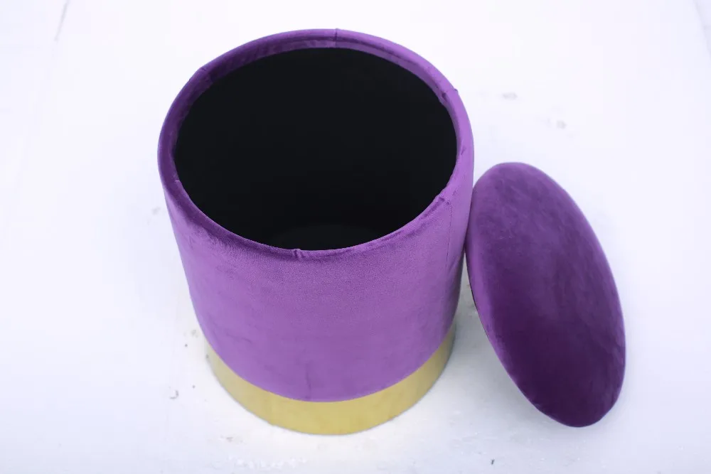 CN Saddle Brown Ottoman Leather Stool Environment Friendly Chairs