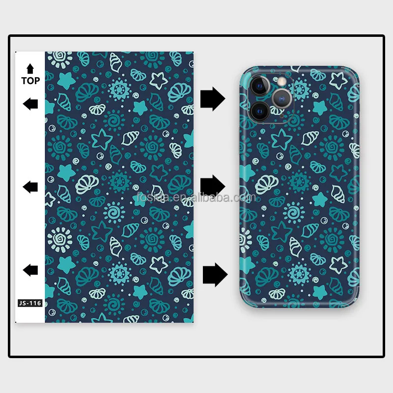 Super nice 3D mobile  phone pro max back skin sticker texture back wrap phone skin