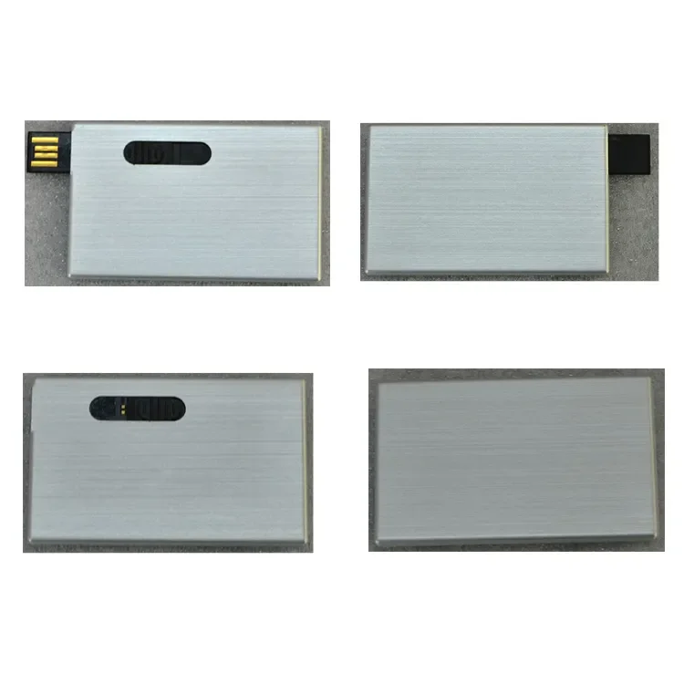 Cool USB 2.0 Flash Drive in Business Card Size Metal Key Memory Stick Credit/Bank Card Shape 8GB 16GB 64GB Capacities Available