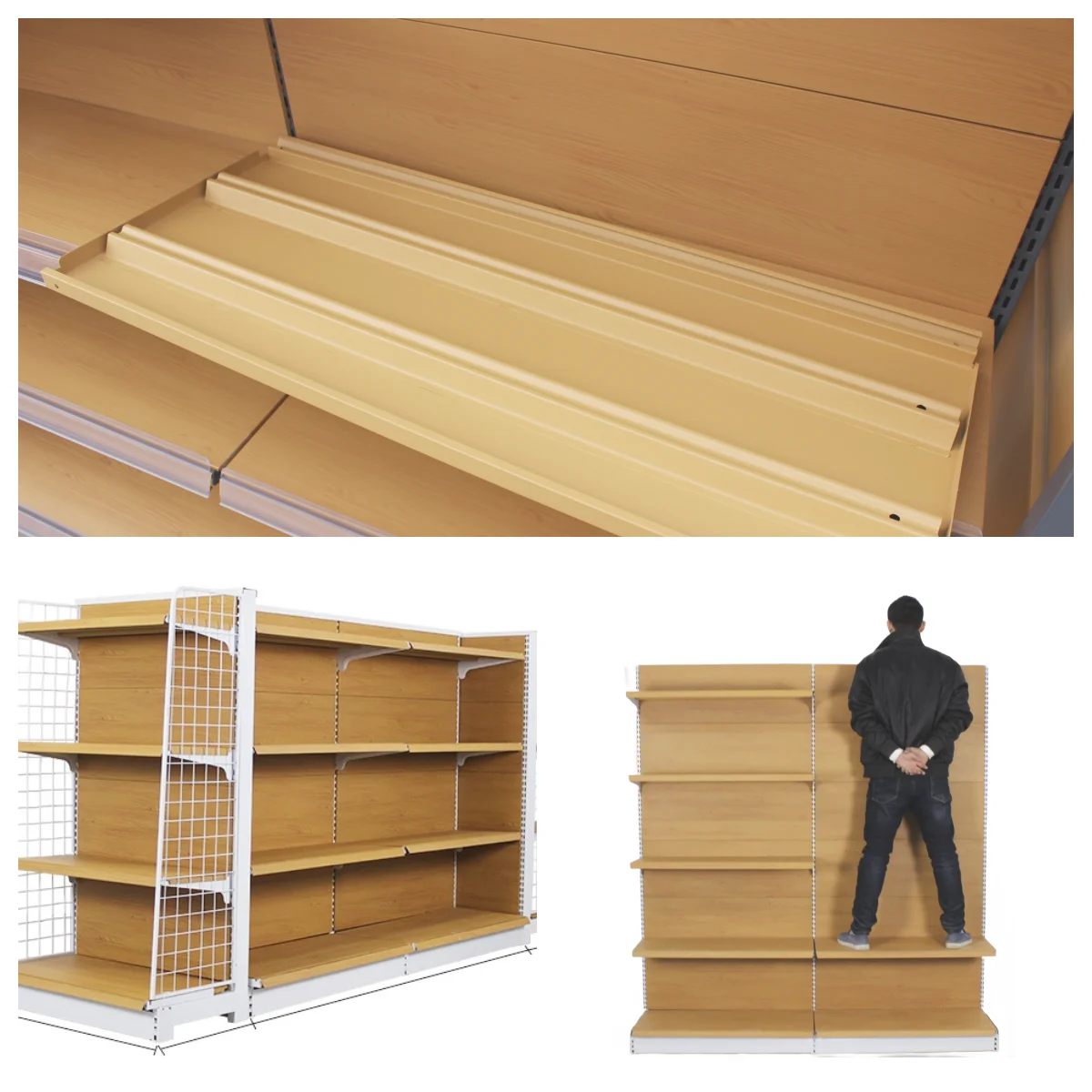 PFT Grocery Metal Shop Racks Gondola Supermarket Shelves Convenience Store Shelf shelving