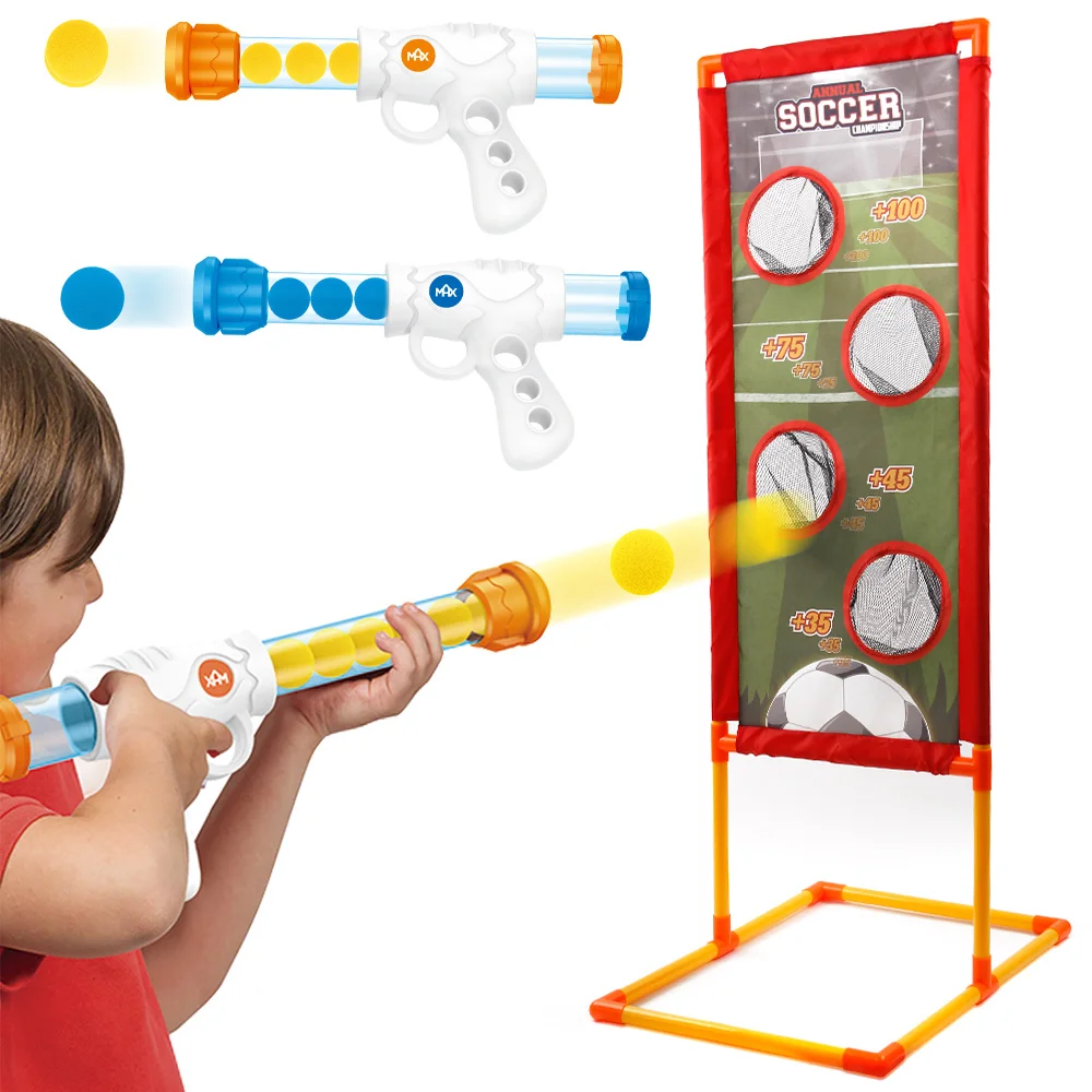 
Amazon hot selling power foam ball air gun automatic standing shooting target game 