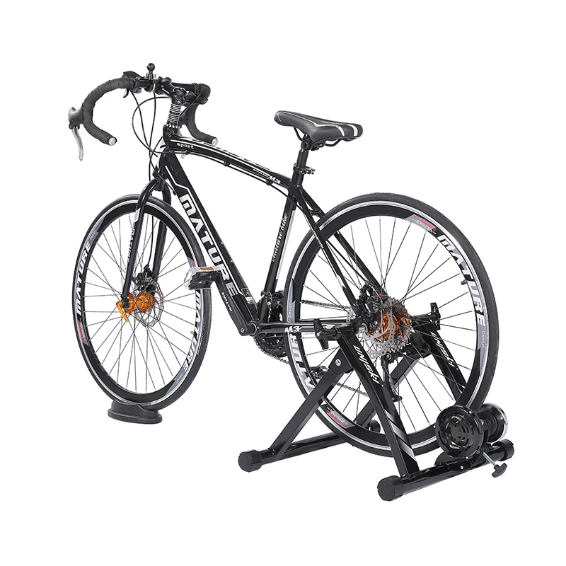 Unisky Indoor Bicycle Stand with Noise Reduction Magnetic Stationary Stand fits for 26-28inch, 700C Wheel Bike Trainer Stand