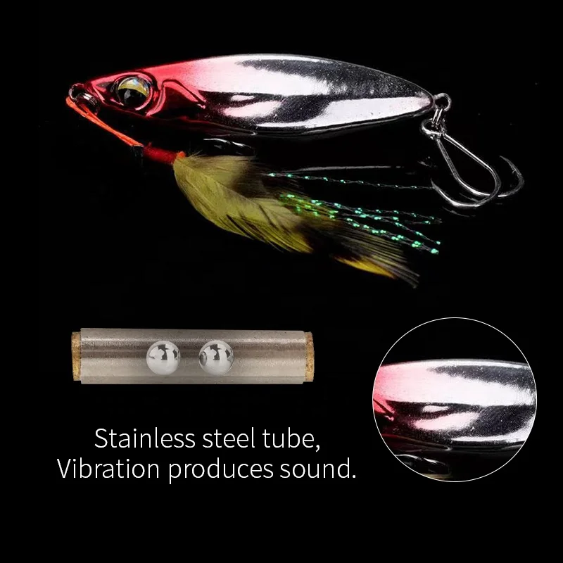 Build-in Steel Ball Sound Attraction7g 10g 14g 21g 30g Insert Tube Hard Bait Fishing Lure