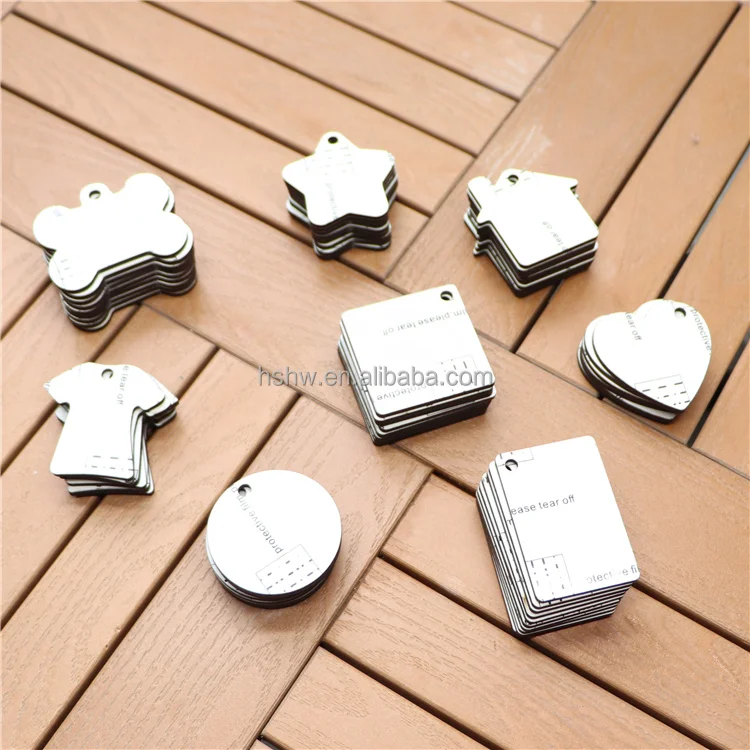 Wholesale Printable Rectangle Keychain Wood Key Holders Double Side MDF Keychain Blank Sublimation Key Chain