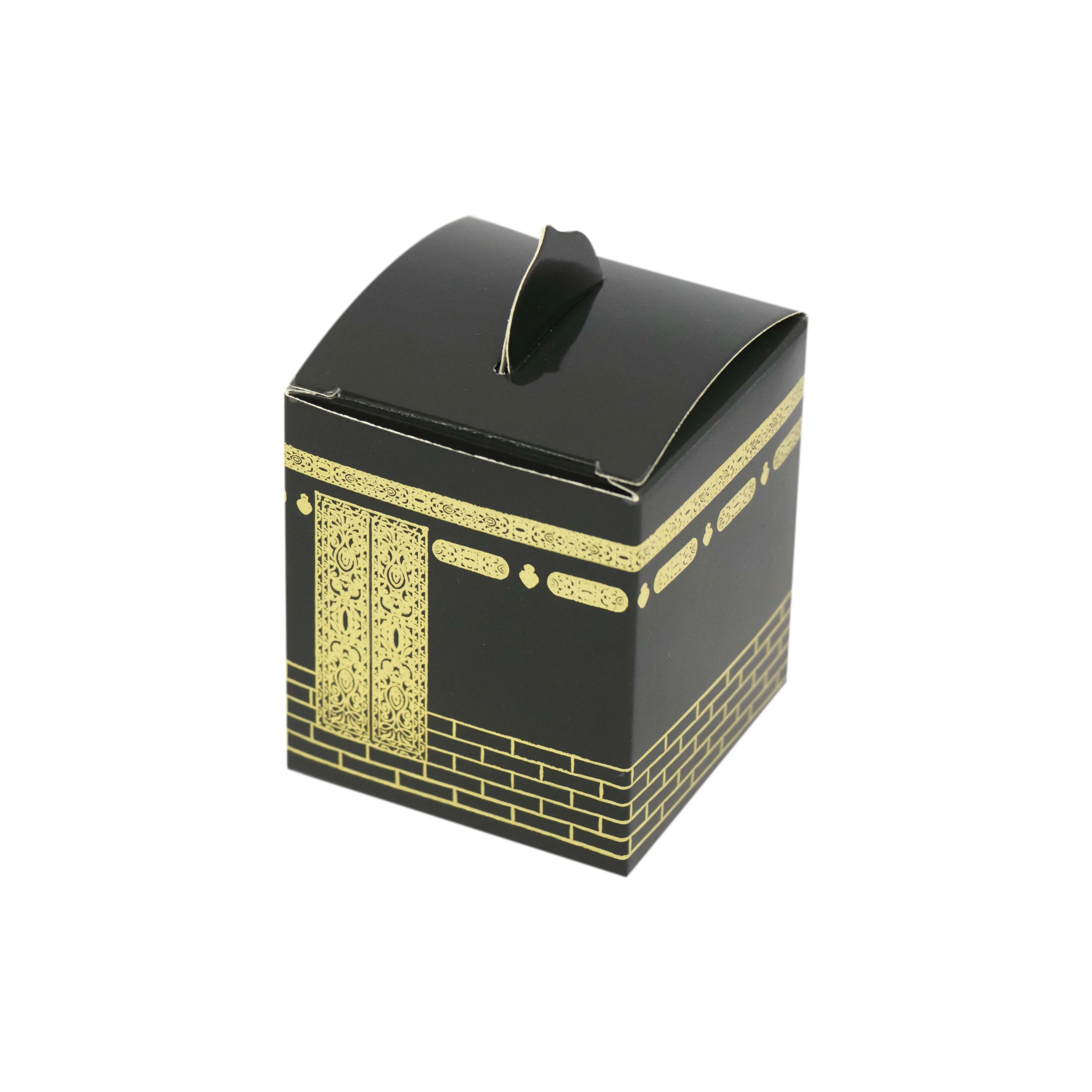 islamic muslim black gold hadj hajj umrah kaaba mini small candy box