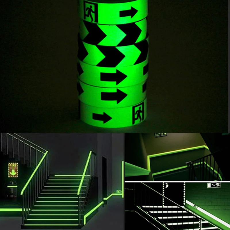 Customization Wholesale Glow in the Dark Reflective Sheeting Reflective Vinyl for Exit Signs Arrow