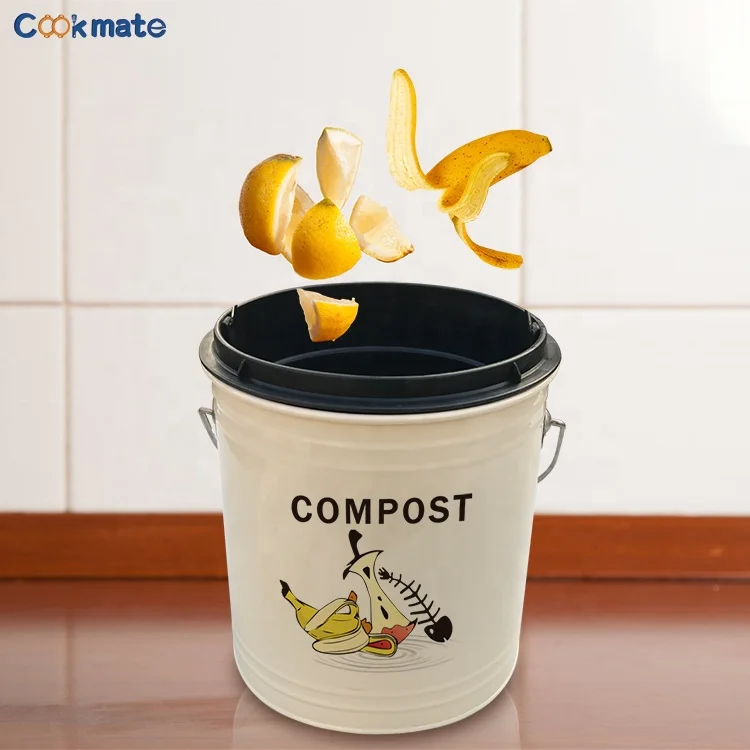 Round Trash Can Small Wastebasket, Garbage Bin Container with Swing-Close Lid, Kitchen, Bathroom, Home Office, Holds Waste