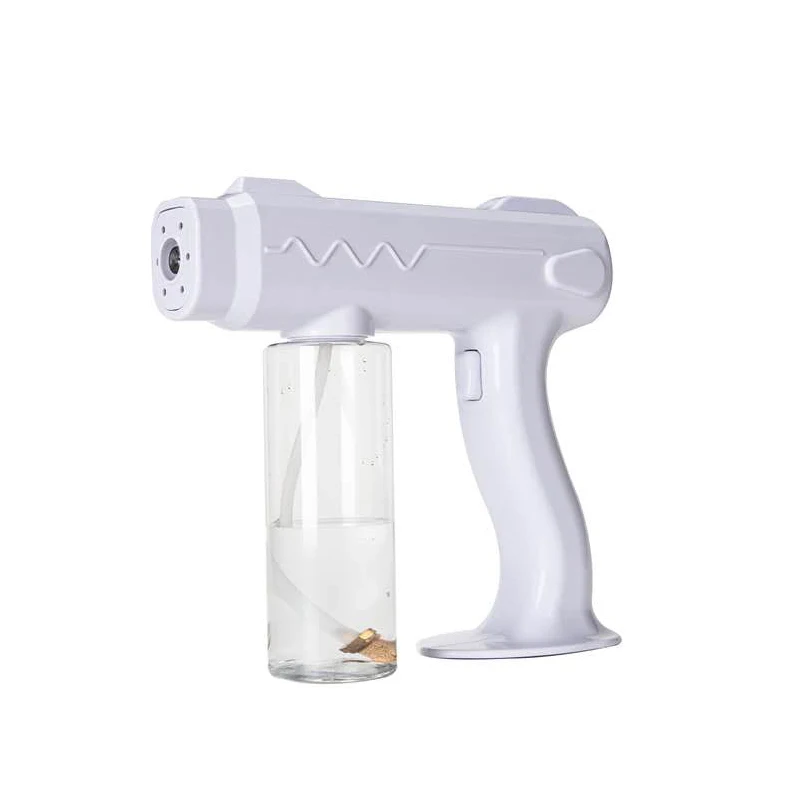 Беспроводной пистолет-распылитель для волос, синий распылитель с подсветкой, дезинфекция, стерилизация, запотевание, УФ-распылитель