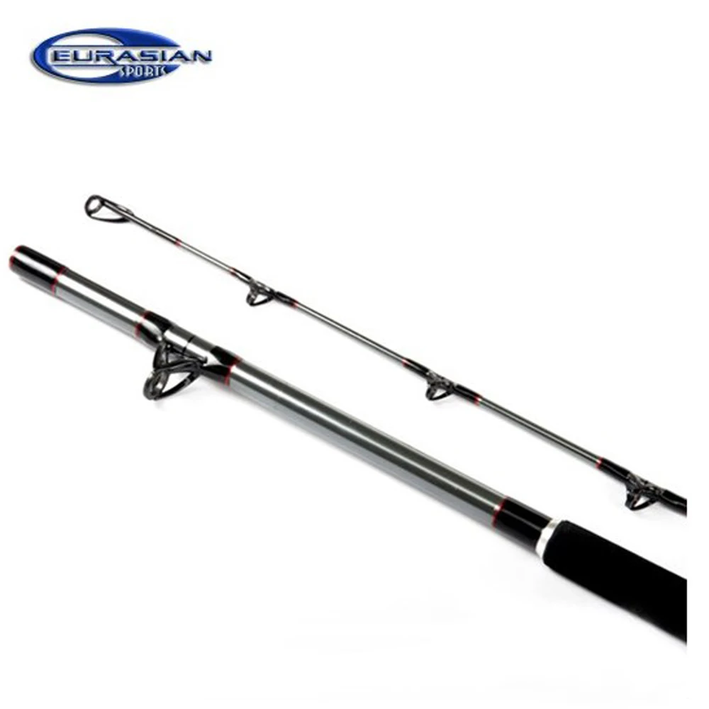 2pcs glass boat rod,2.0m heavy trolling rod,15-30lbs trolling boat fishing rod