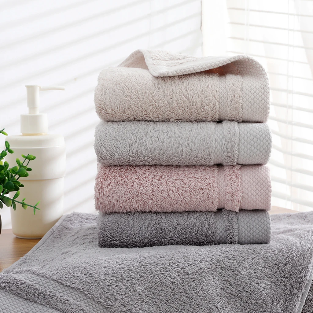 New Design Top Quality Pure Color 100% Soft  combed Cotton Solid Thick face hand towel
