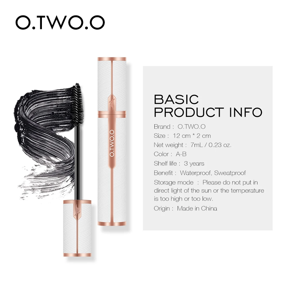 O.TWO.O Two Options Mascara with Fiber Effect Mascara 3d Eyelash Growth Mascara
