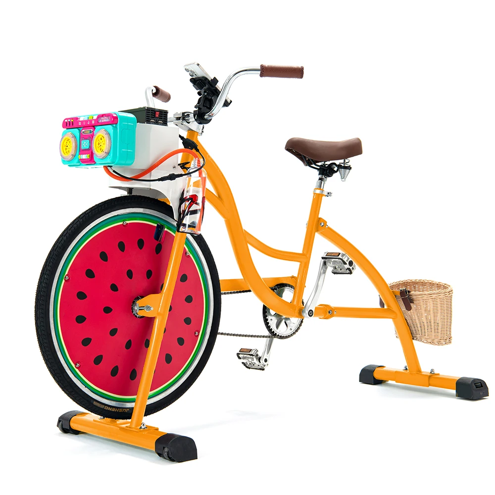 EXI factory wholesale white unicycle bike soap bubbles machine customized bike for party