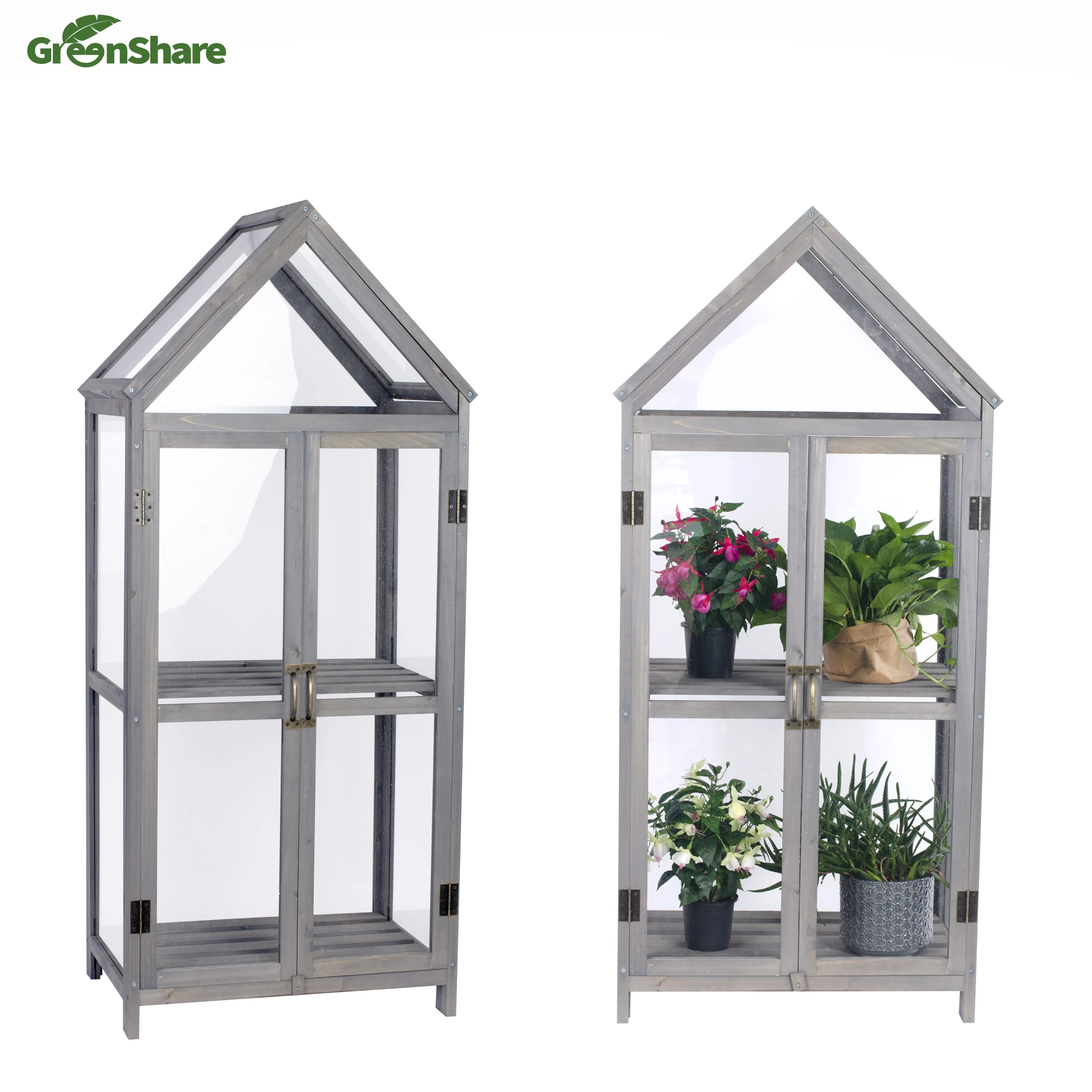 New Mini Garden Balcony  Wooden Greenhouse for  Grow Your Own fit to Pallet Collarn with Shelf NEW 2020