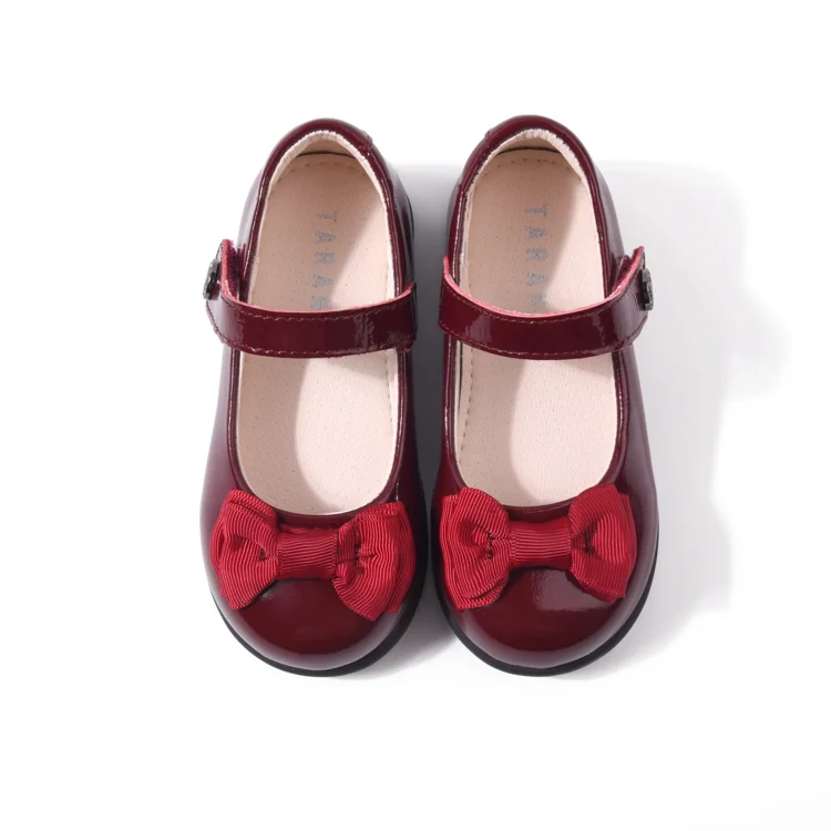 
Taranis spring new black soft sole princess black drsee shoes for baby girl with butterfly design 