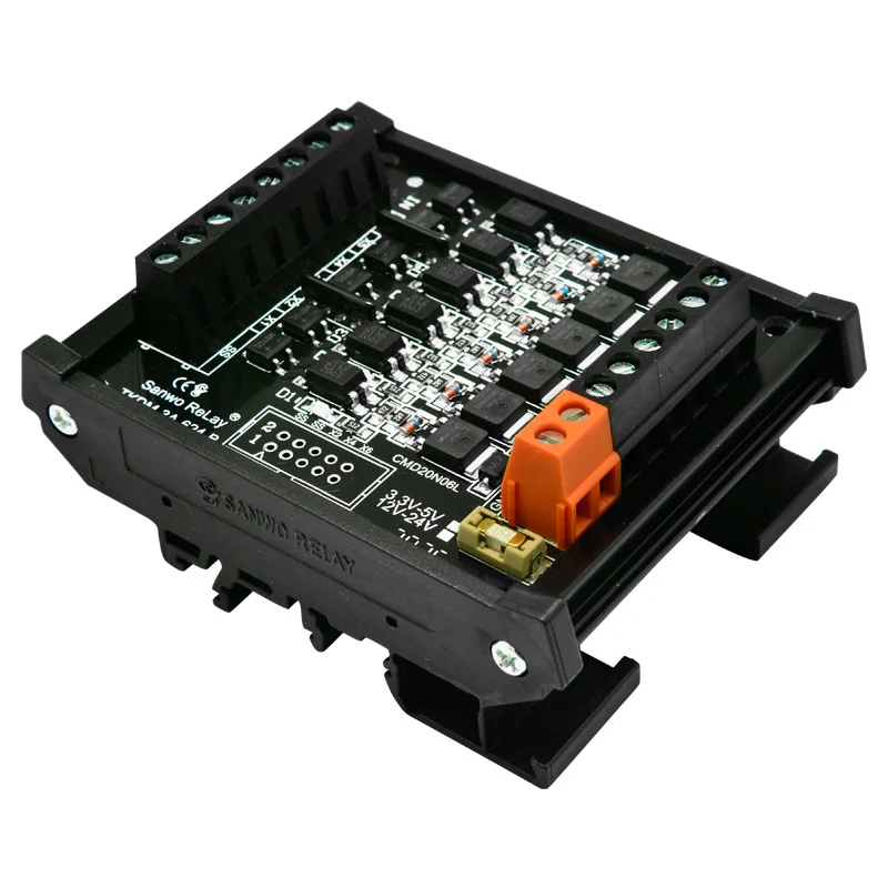 6 channels 3A Optocoupler Isolation Amplifier Relay Module with Safety Tube Solenoid Valve Single Chip Microcomputer Control Bo