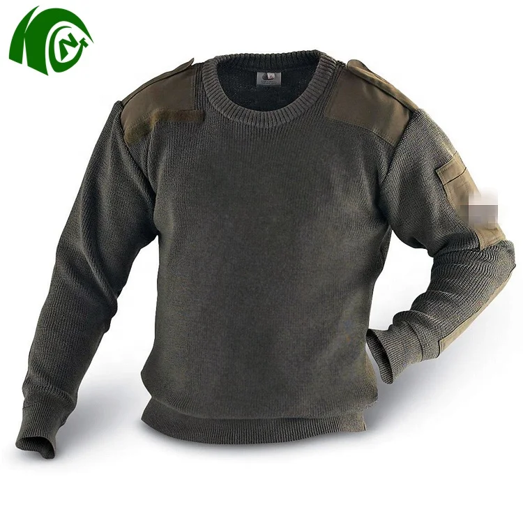 KANGO Sweater Men Pullover Knit Sweater Men Tactical Wool Acrylic Tactical Jumper Fleece Oversized Pullover Hoodie for Men