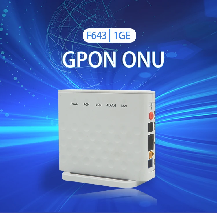 Good Price F643 V6.0 F643 f601 v6.0 1port Ont Gpon Ftth Onu Ftth Device  with Stand F643 Gpon Sfp Fiber Onu