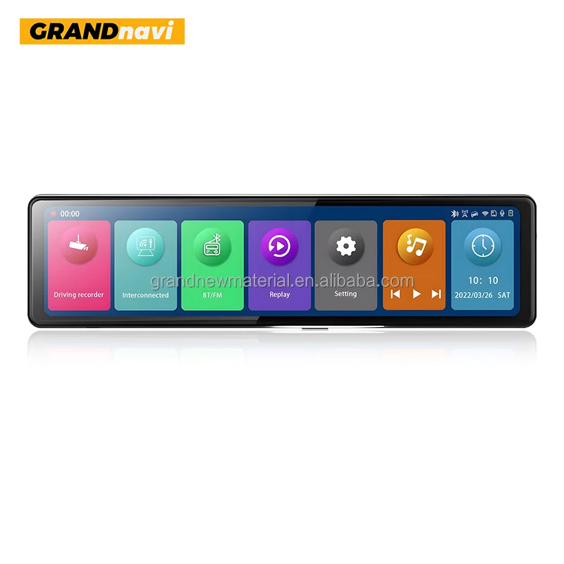 GRANDnavi Carplay AndroidAuto 2 5 k 2560*1440P 3 камеры видеорегистратор с двойным объективом зеркало заднего вида Автомобильный