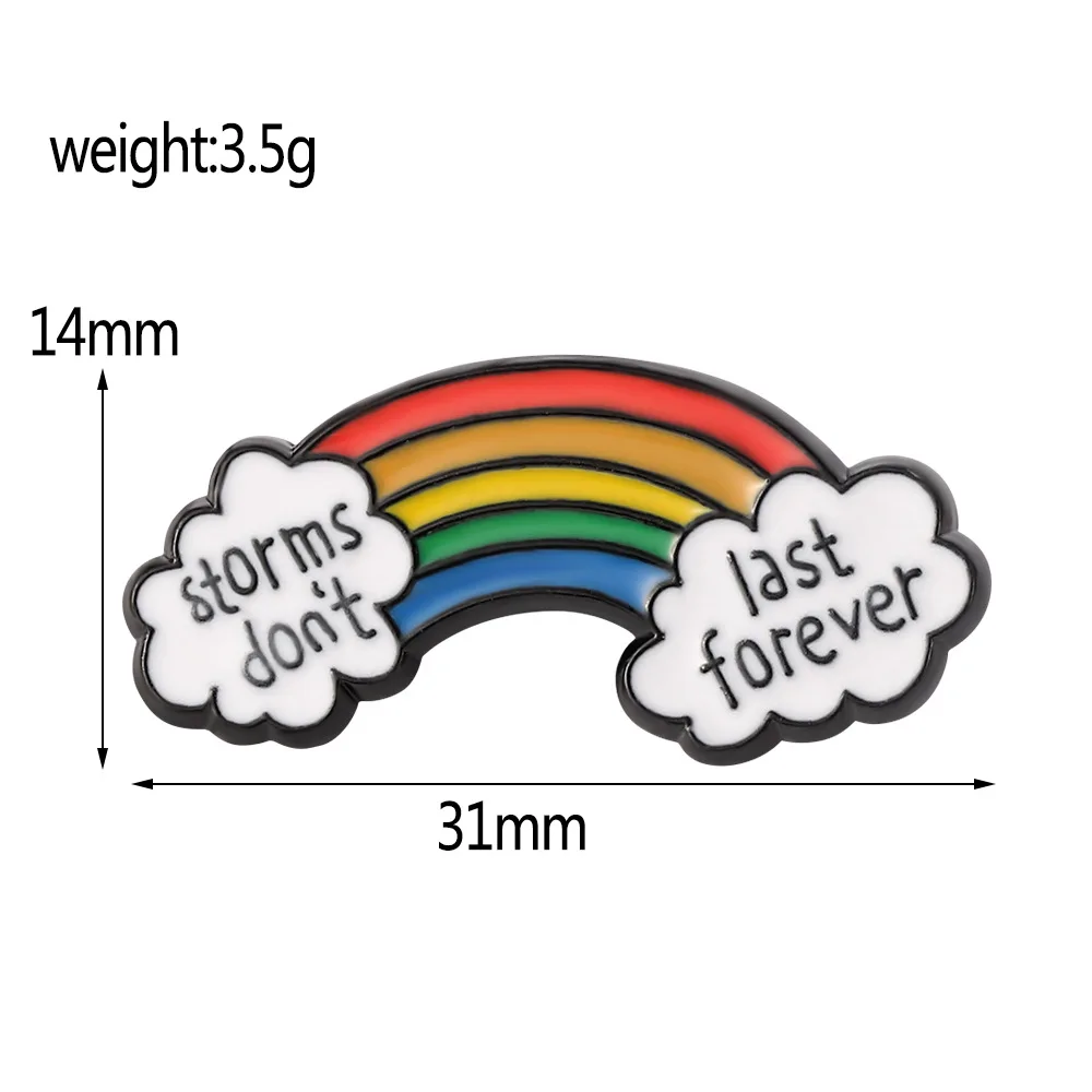 Custom Logo OEM Different Shape Metal  Metal Crafts cute rainbow Lapel Pin Soft Enamel Badge for Hat Pins