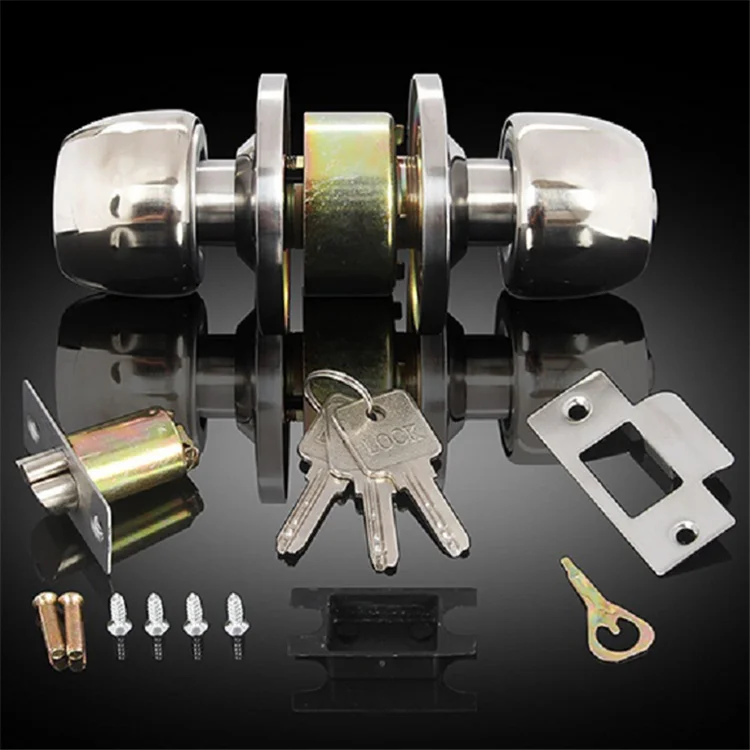Оптовая продажа на заказ 586 цилиндр мяч стиль нержавеющая сталь круглый замок двери для спальни