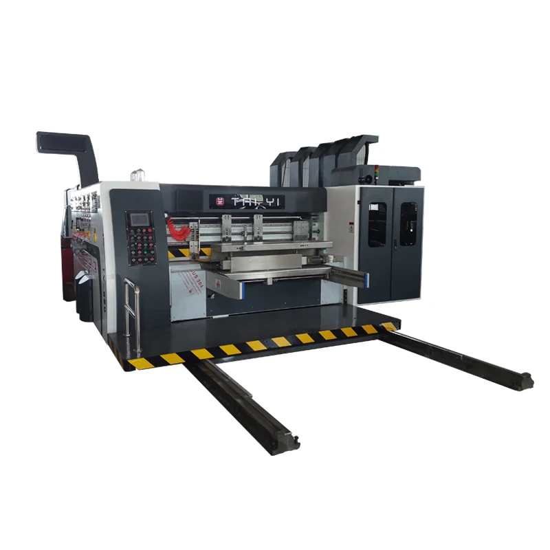 High speed lead edge feeder printing die cutting slotter carton box folder gluer machine with bundle