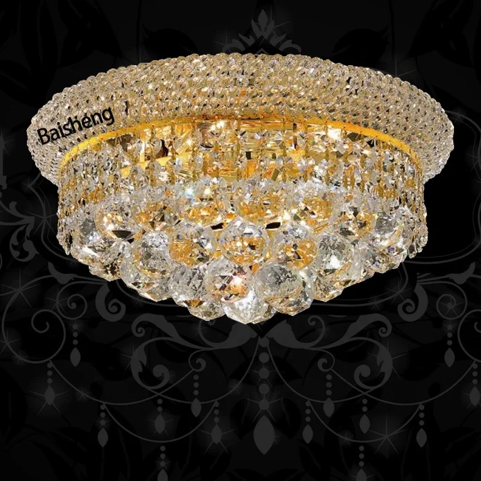 
50cm wide flush mount mounted ceiling lamp luxurious crystal lighting gold silver chrome light for home decoration wholesales 