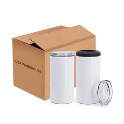FREE Shipping white blanks 16oz stainless steel insulated  wine beverage drink tumbler 4 in 1 can cooler sublimation
