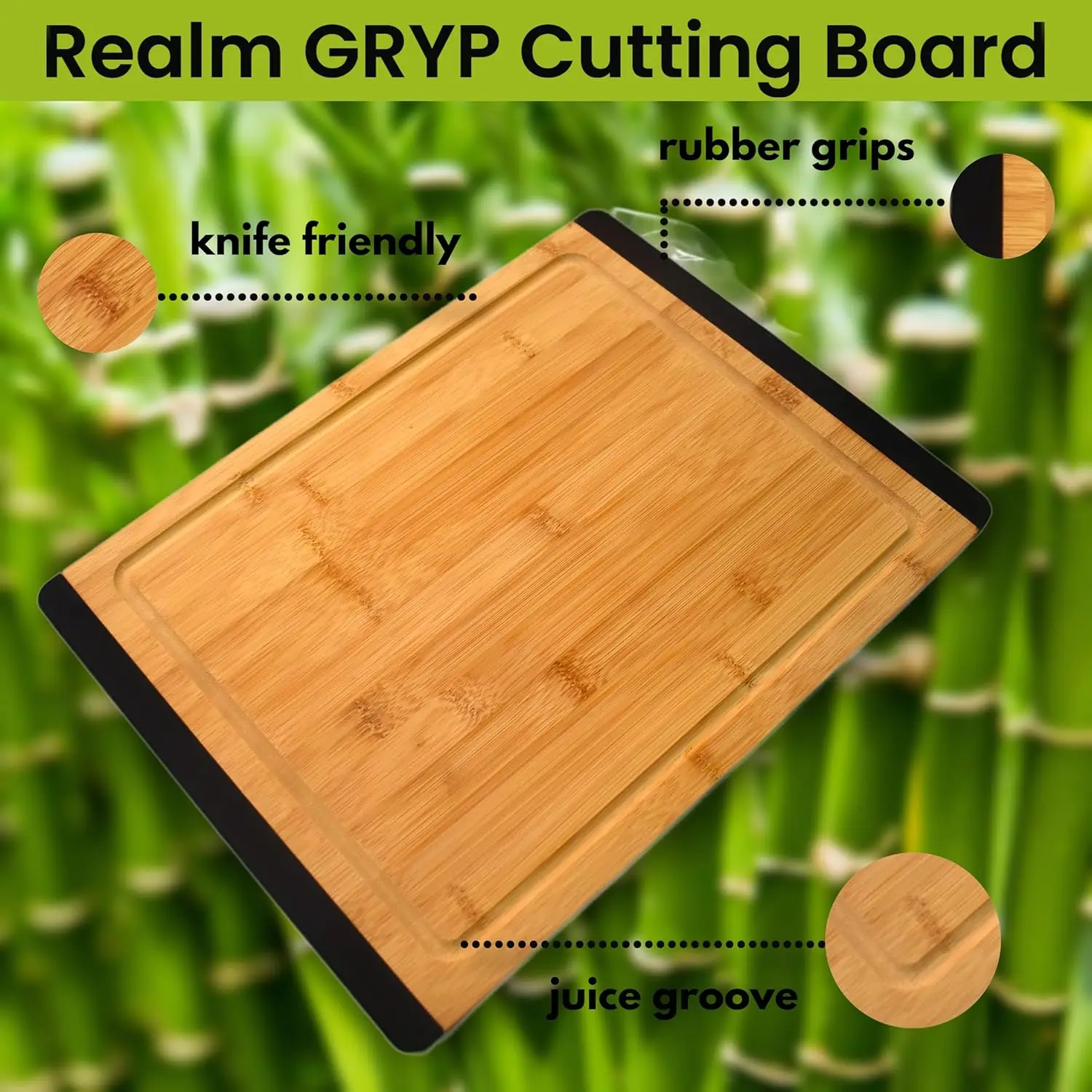 Non-slip Bamboo Chopping Board With Juice Tank Organic Sustainable Quality Bamboo And Wood Quality Chopping Blocks