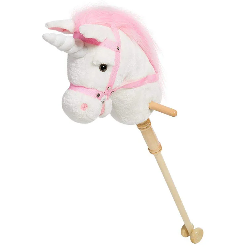 Customized Plush Hobby Horse Stick Toy With Sound and Wheels