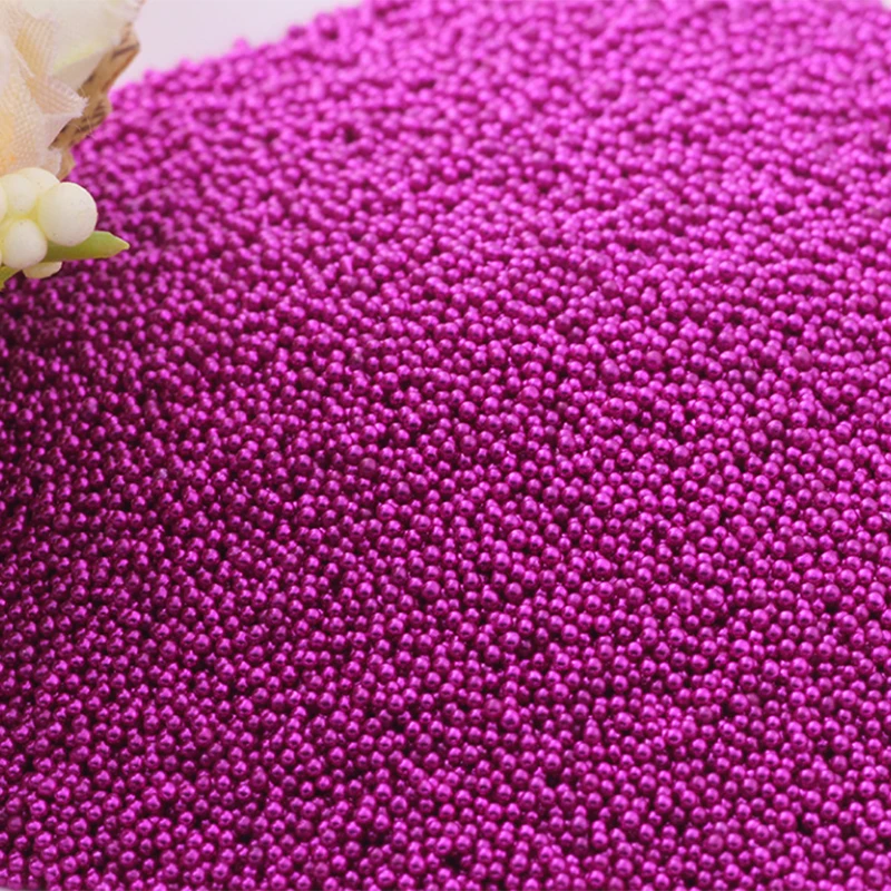 450g/bag 0.6-0.8mm Coated Colorful Glass Ball Micro Caviar for Craft