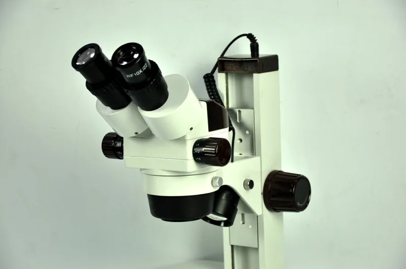 YUJIE YJ-T102B LED Lamp 7X-45X Binocular Zoom Stereo Microscope 45 With Spring Clips