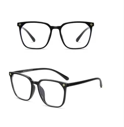 20-6001 Hot Ins Style Designer Custom Logo Oversize Square Frames Anti Bluelight Blocking Glasses Eyeglasses